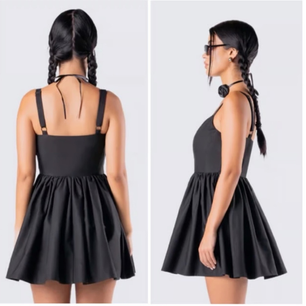 NWOT Finesse Black Mini corset Dress - Picture 5 of 5